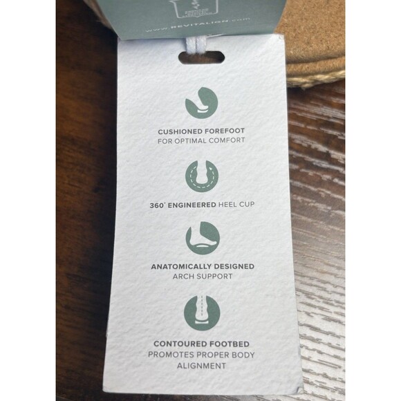 Revitalign Orthotic Leather Wedge Thong Sandals Kate Women’s Size 9B Black Tan - Picture 9 of 10